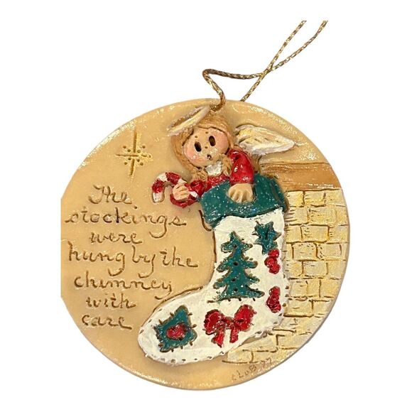 Vintage La Berge Christmas‎ Handmade Ornament Lot Of 3 Nativity Angel - Picture 3 of 6